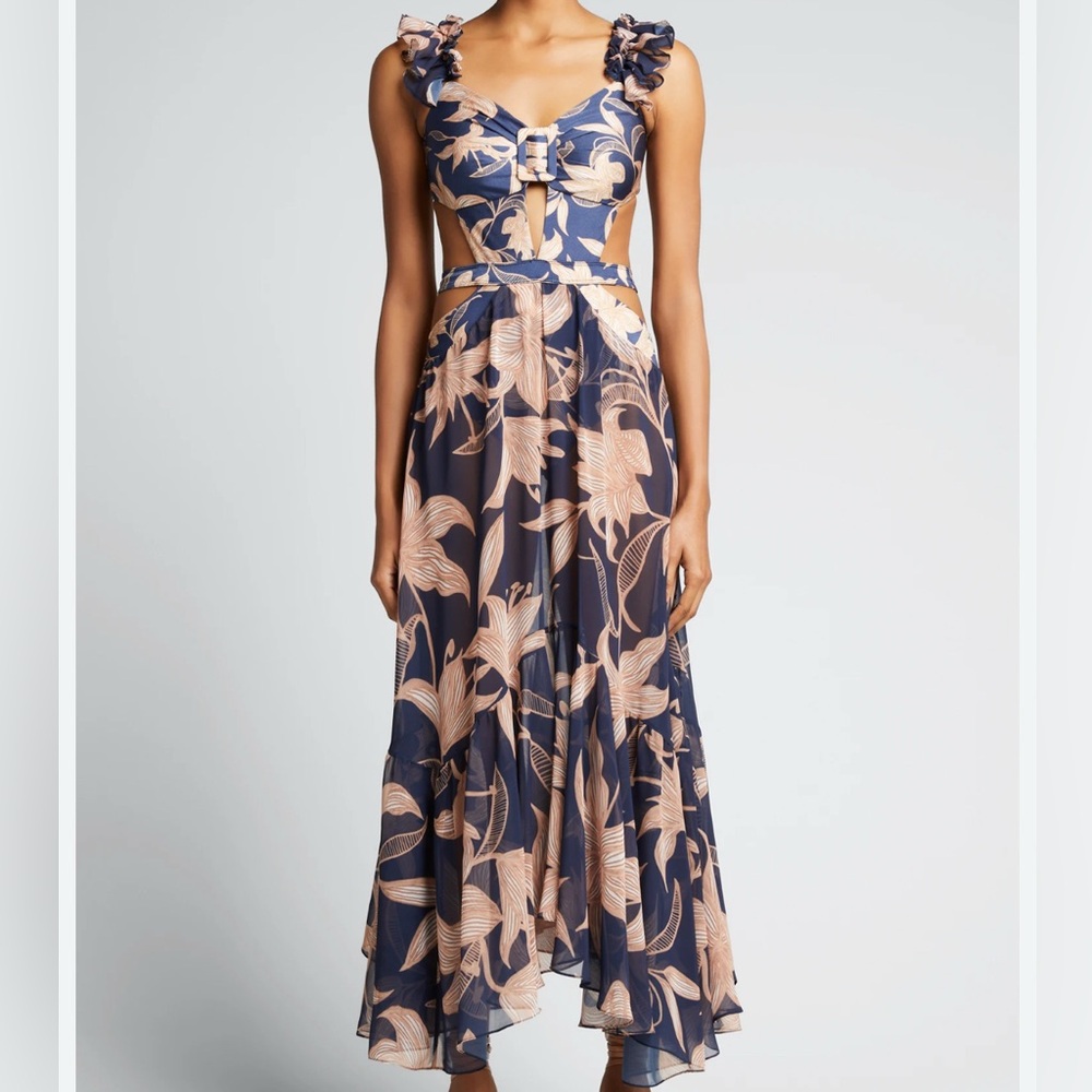 PatBO Stargazer Cutout Maxi Beach Dress